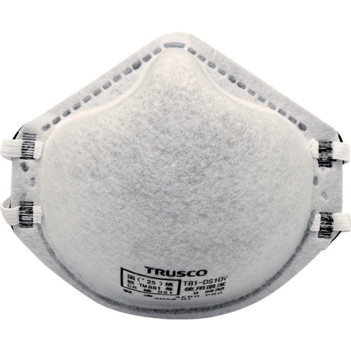TRUSCO 使い捨て式防じんマスク DS1 活性炭層(10枚入)【T81-DS1OV】