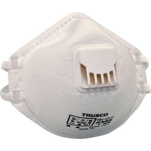 TRUSCO 使い捨て式防じんマスク DS1 排気弁つき(10枚入)【T81-DS1V】