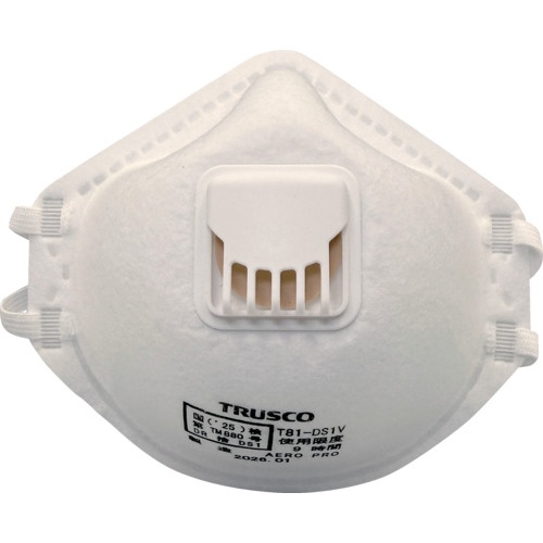 TRUSCO 使い捨て式防じんマスク DS1 排気弁つき(10枚入)【T81-DS1V】