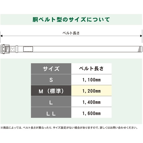 TSUYORON 胴ベルトのみ ワンタッチバックル 黒 LLサイズ 幅50MM×長さ1600MM【TUBSOTNBLKLLBP】