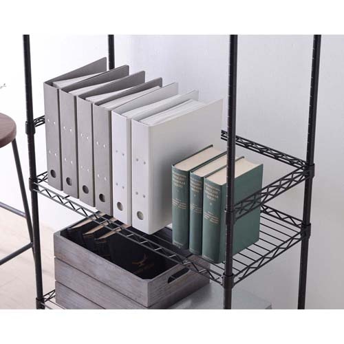 カラーメタルラック コの字バー ブラック【CMM-75BK-BK】