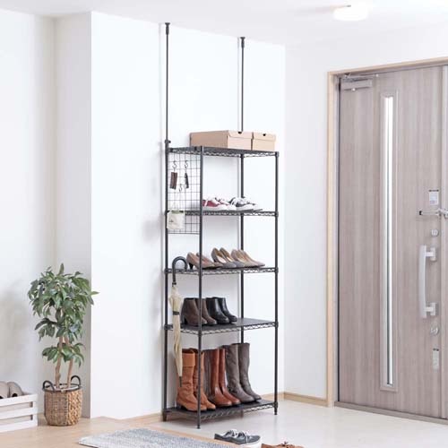 カラーメタルラック メッシュパネル ブラック【CMM-35M-BK】