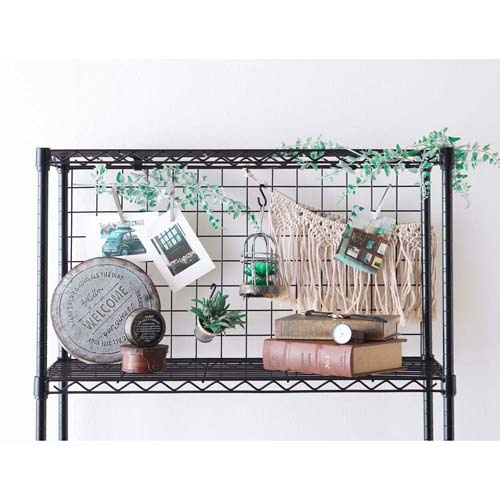 カラーメタルラック メッシュパネル ブラック【CMM-45M-BK】