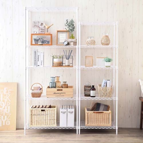 カラーメタルラック コネクター ホワイト 2個入り【CMM-2R-WH】