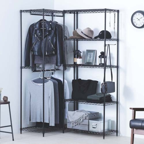 カラーメタルラック ポールフック ブラック【CMM-15PF-BK】