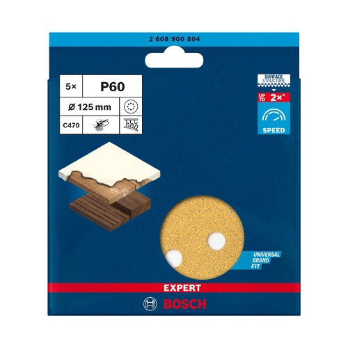 # 40/125mm 穴付ディスクペーパー(マジック式/5枚)【EA809XX-1A】