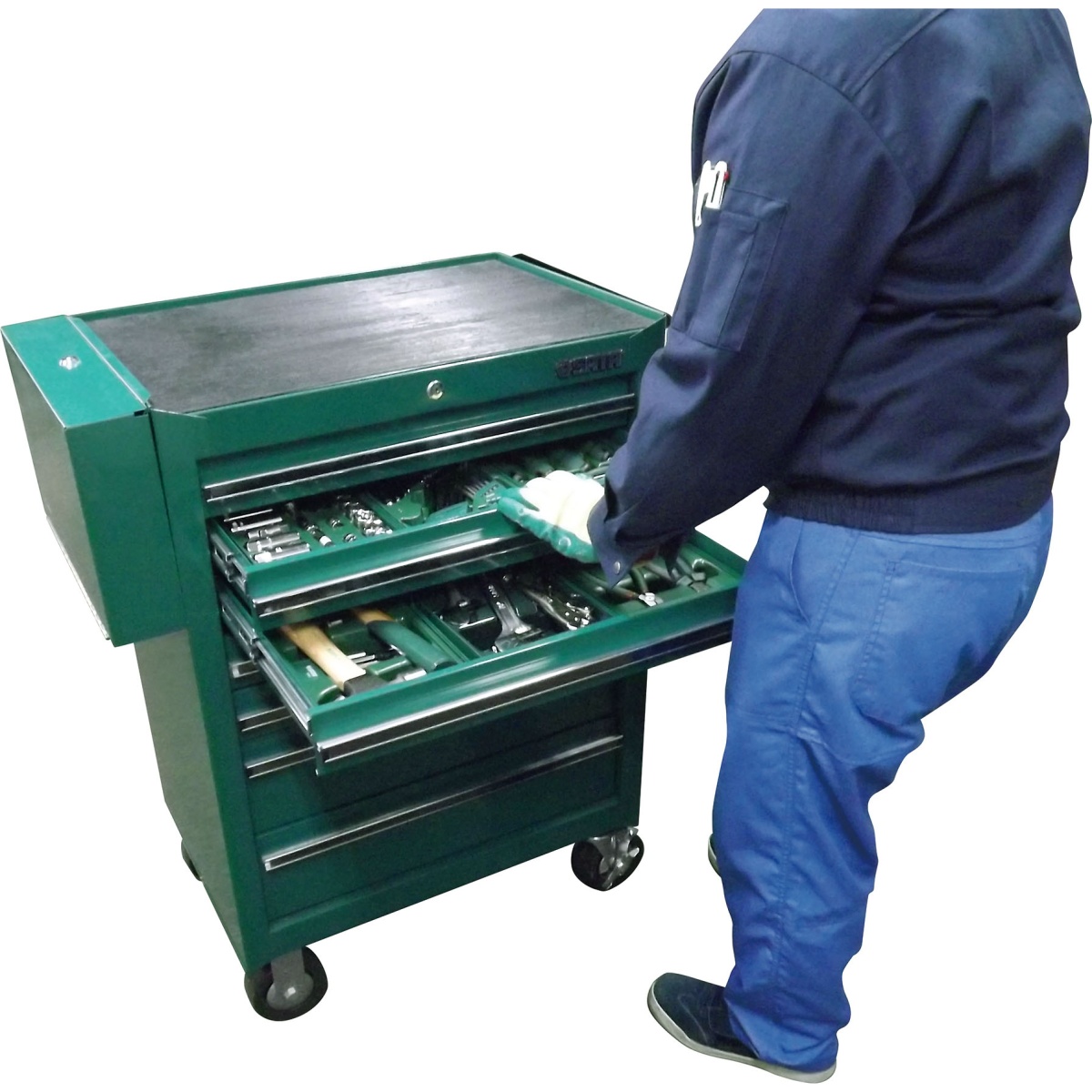 [72個組]ツールワゴン付工具セット(トレー入)【EA689SW-1】