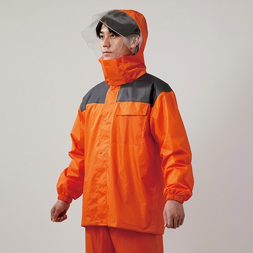 [L] レインウェアー(オレンジ)【EA996XS-22B】