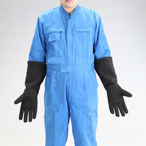 [フリー]450mm 手袋(耐切創/耐熱/アラミド繊維)【EA354KJ-23A】