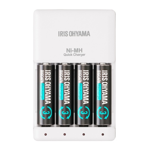 [単3]急速充電器セット(ニッケル水素 単3x4本付)【EA758YG-301】