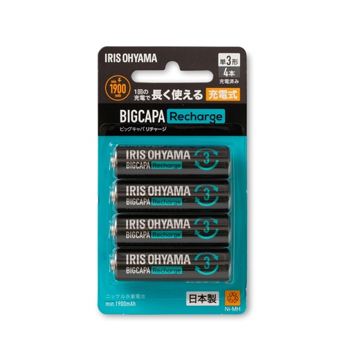 [単3x4本] ニッケル水素電池(充電式ビッグキャパ)【EA758YG-313】