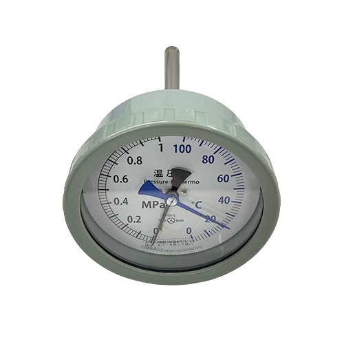 0- 100℃/0-0.6MPa/φ 100mm 温圧計(横型)【EA729PA-21】
