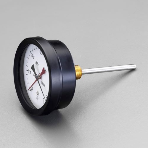 0- 120℃/0-1.0MPa/φ100mm 水高計(横型)【EA729PA-6】