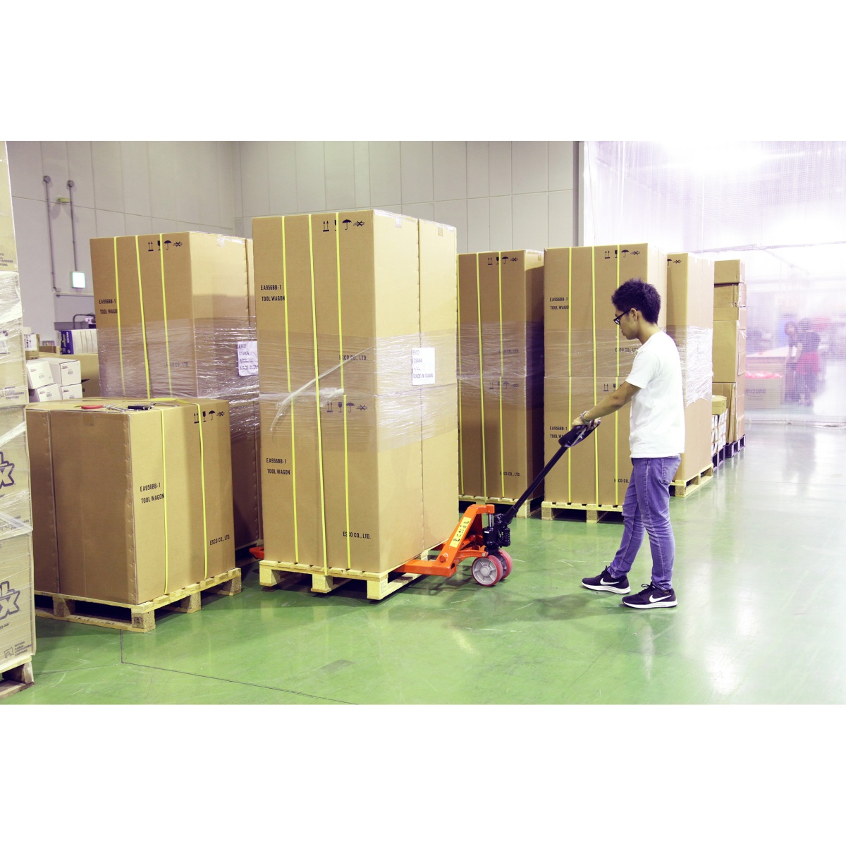 1.0ton/1.200mm ハンドパレットトラック【EA985EG-15】