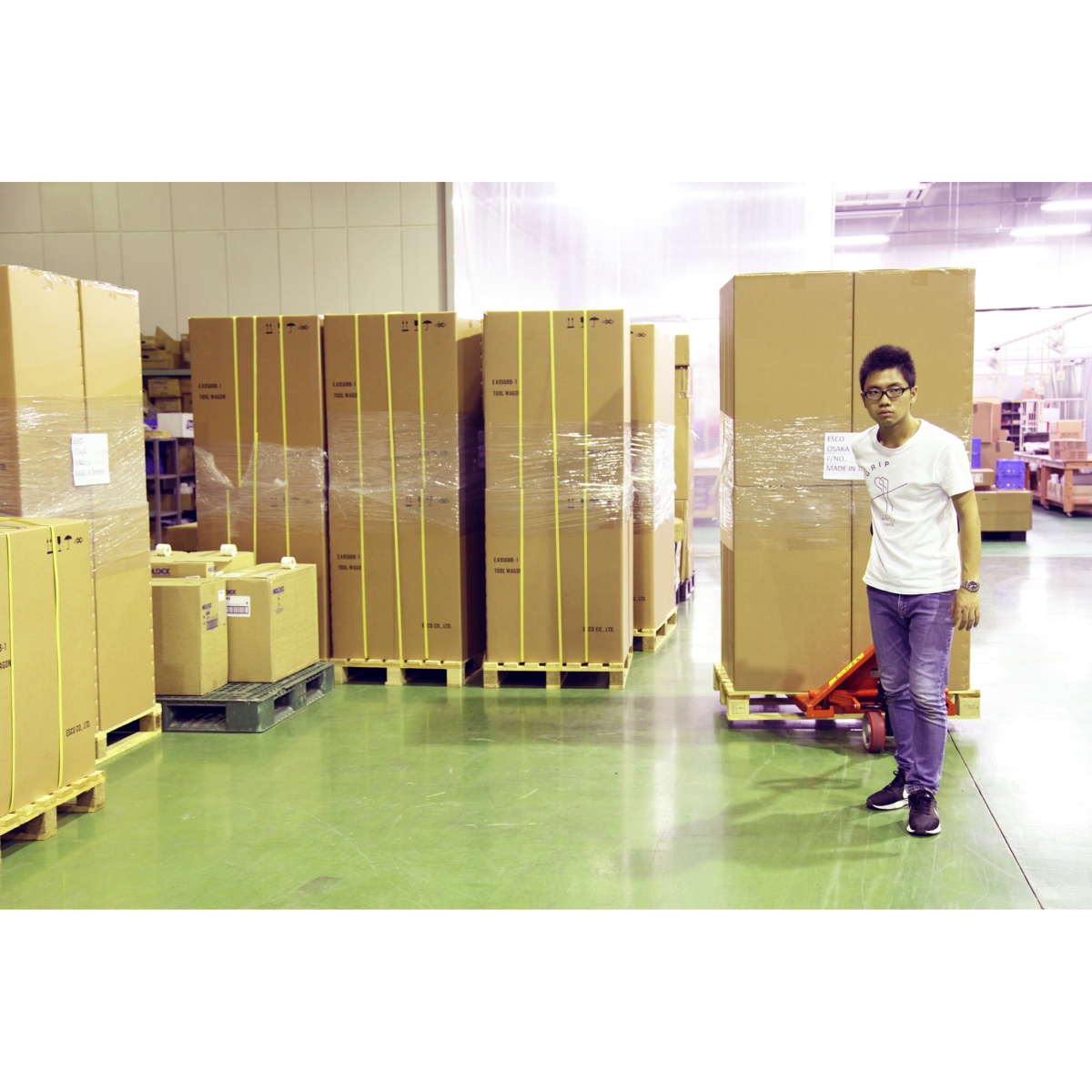 1.0ton/1.200mm ハンドパレットトラック【EA985EG-15】