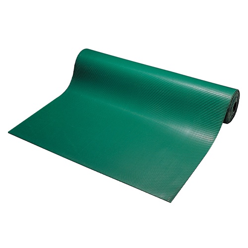 1.2x5.0m/3.0mm ゴムマット(筋入・緑)【EA997RA-42】