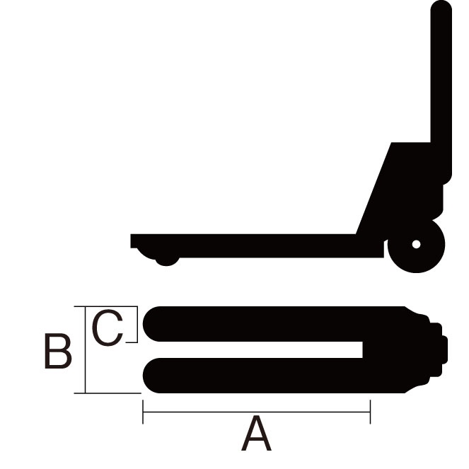 1.5ton/1.150mm ハンドパレットトラック(低床型)【EA985EH-22】