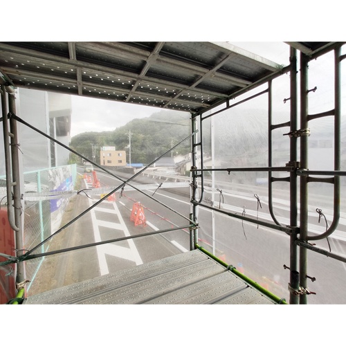 1.8x3.6m 防炎採光メッシュシート(2枚)【EA911AE-66】