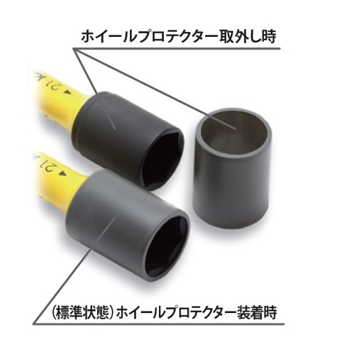 1/2インチDR/17・19・21mm ホイールナットインパクトソケット【EA164DJ-1】