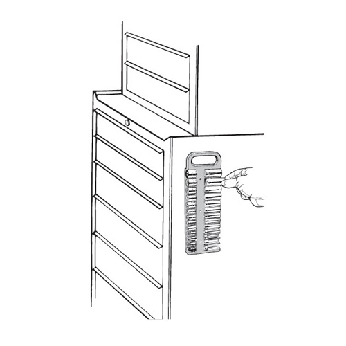 1/4インチDRx285mm ソケットホルダー(マグネット付/赤)【EA617-161】
