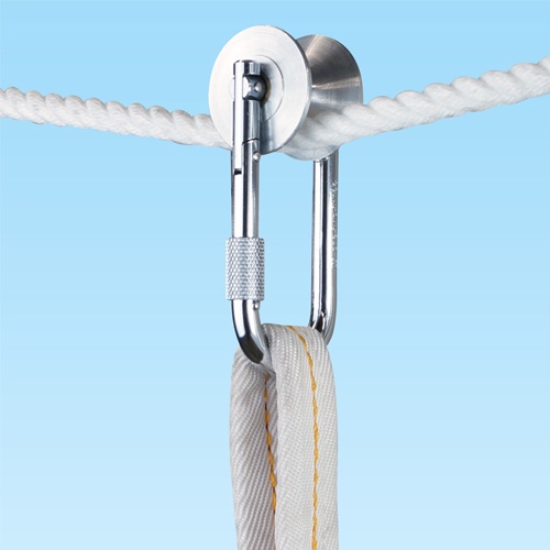 100kg/φ16mm プーリーカラビナ(スチール製)【EA638AR-11】