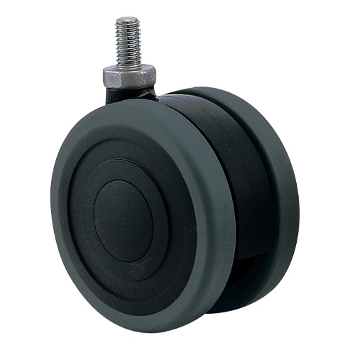 100mm キャスター(ツインホイール/TPE/SUSネジ)【EA986TA-2100】