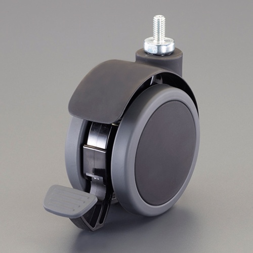 100mm キャスター(ネジ式/ブレーキ付/振動吸収)【EA986PH-12】