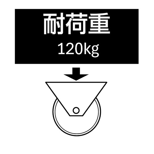 100mm キャスター(固定金具)【EA986HV-100A】