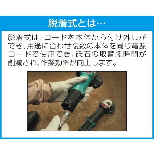 100mm/850W ディスクグラインダー(脱着式・コード無)【EA809BR-22A】