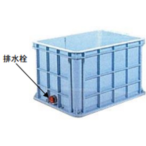 1096x793x643mm コンテナ(排水栓・キャスター付)【EA506AG-14】