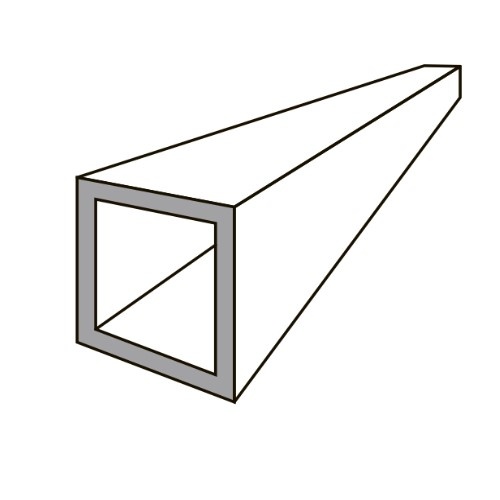 10x10mmx1m アルミ角パイプ(シルバー/つや消/5本)【EA440HD-110B】