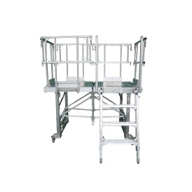 1100x1785x1140-1750mm 移動式室内足場台【EA905DF-101】