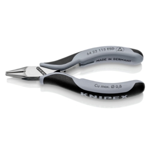 115mm 精密用エンドニッパー(ESDグリップ/バネ付)【EA536KE-32】