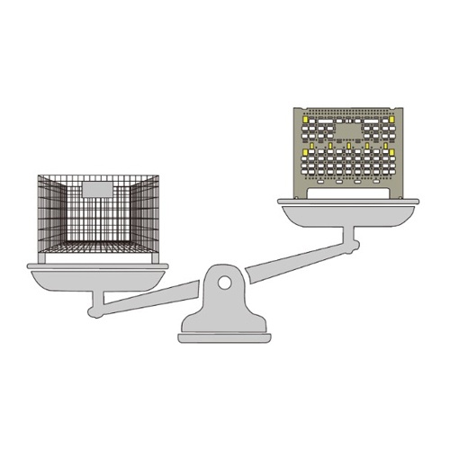 1200x1020x1082mm/500kgメッシュパレット(キャスター付)【EA985R-14】