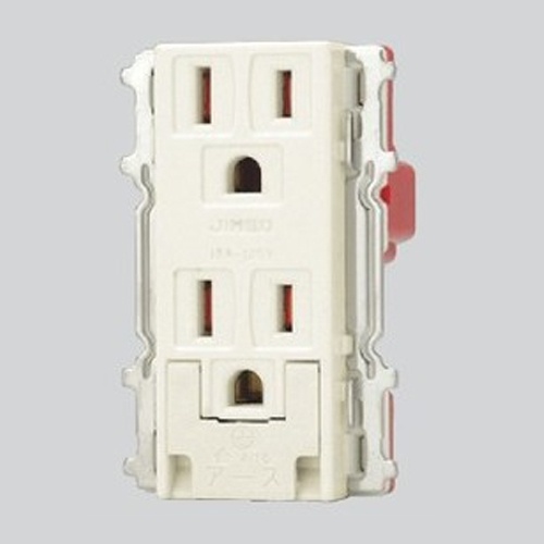 125V/15A [角形] コンセント [2口][接地付]【EA940CJ-58A】
