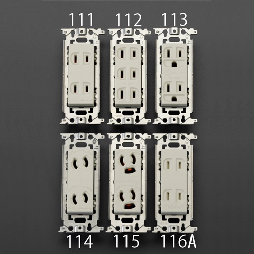 125V/15A 埋込コンセント(2口/扉付)【EA940CE-116A】