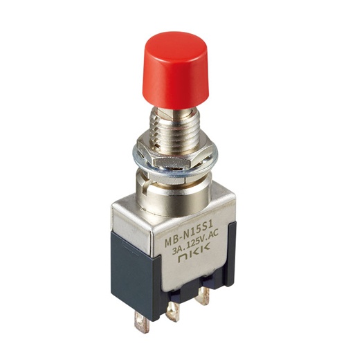 125V/3A 押しボタンスイッチ(単極双投/小型)【EA940DA-151A】