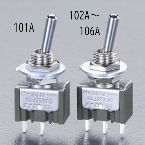 125V/6A 単極単投/トグルスイッチ【EA940DH-101A】
