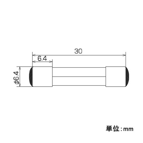 125V×30A/φ6.4mm 管ヒューズ(10本)【EA758ZY-130】
