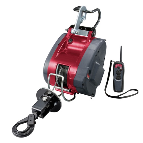 130kg/20m 電動ウインチ(ワイヤレス・リモコン型)【EA840BC-130】