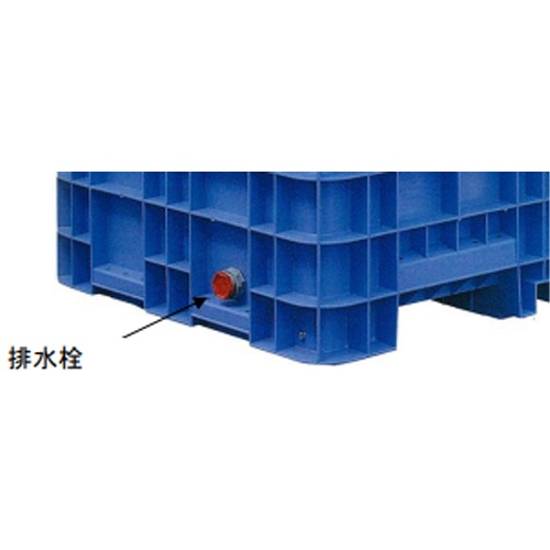 1340x865x688mm コンテナ(排水栓・キャスター付)【EA506AG-24】