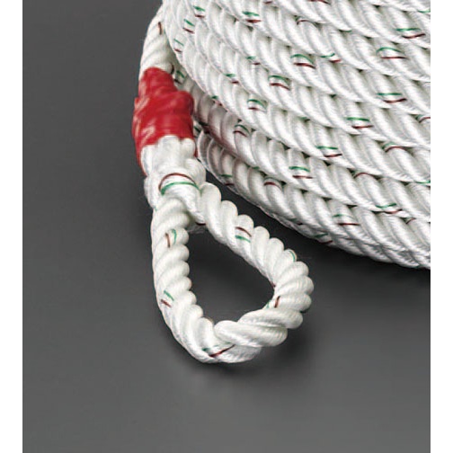 14mmx200m ナイロンロープ(両側アイ加工)【EA628MC-144】