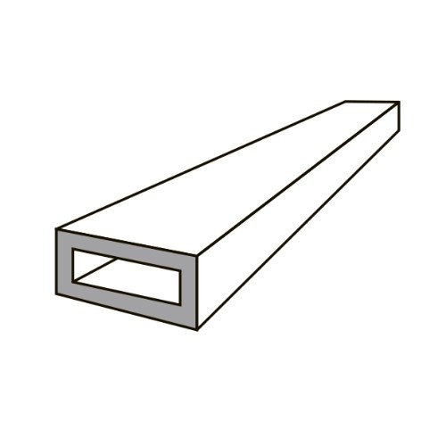 15x10mmx1m アルミ平角パイプ(シルバー/ツヤ消/5本)【EA440HD-201B】