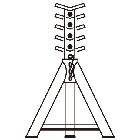 16.0ton/440- 725mm Axle スタンド【EA993DA-16B】