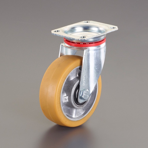 160mm キャスター(自在金具/ポリウレタンタイヤ)【EA986CN-160】