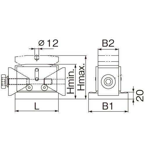 170-190mm/250kN ウェッジブロック【EA637EM-3】