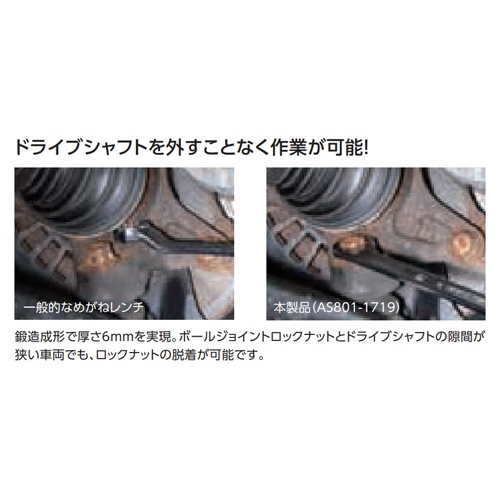 17x19mm ボールジョイントロックナットレンチ(緩め用)【EA501AE-11】