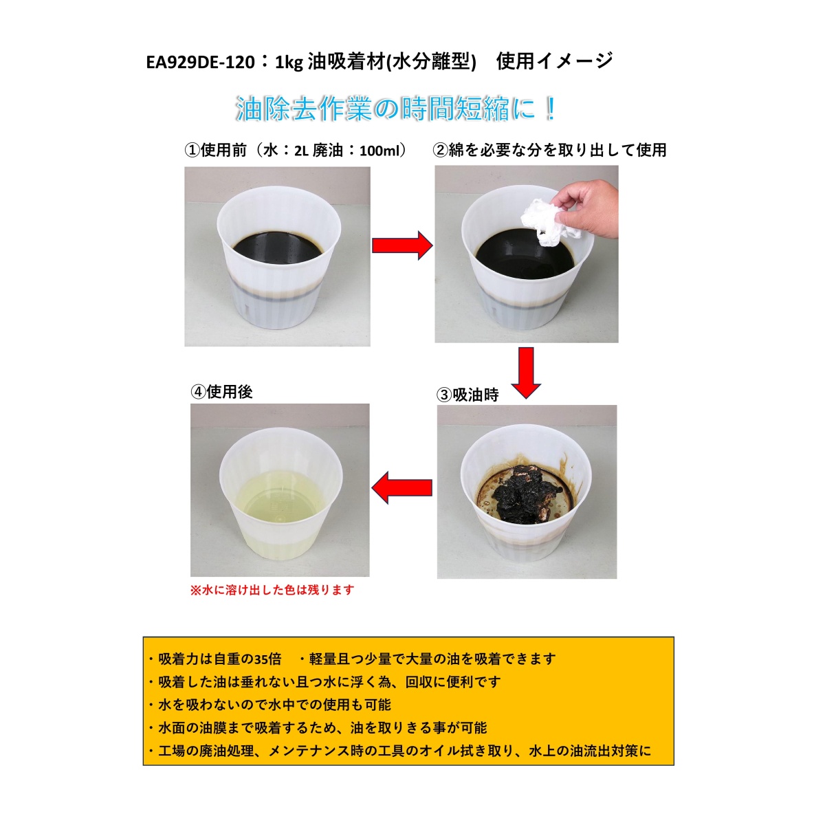 1kg 油吸着材(水分離型)【EA929DE-120】