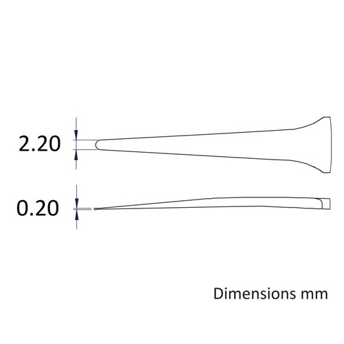 2.2 x120mm/ 2A 精密ピンセット(ステンレス製)【EA595HA-222】