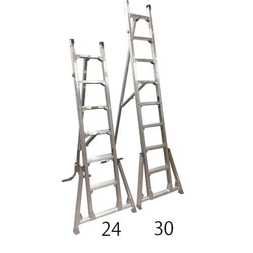 2.95m [アルミ製] 天井点検口はしご(アウトリガー式)【EA903FD-30】